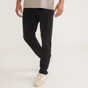 Marine Layer 5 Pocket Slim Straight Denim Pant Washed Black 32x30